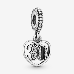 Pandora 30th Celebration Dangle Charm Gümüş | 859-DAXUWV