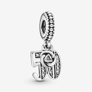 Pandora 50th Celebration Dangle Charm Gümüş | 753-KSWYPB