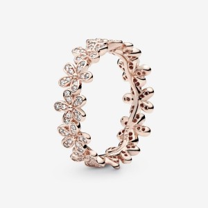 Pandora Daisy Flower Ring Pembe Altın | 463-TNMIZV