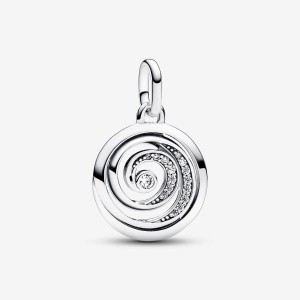 Pandora ME Gratitude Spiral Medallion Charm Gümüş | 098-FHWYBO