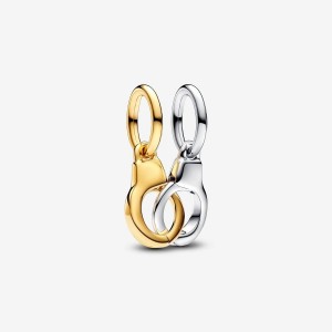 Pandora Openable & Splittable Handcuffs Dangle Charm Renkli | 520-UJFVTO