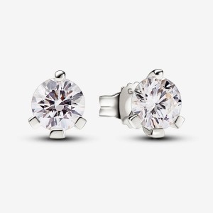Pandora Stud Earrings 1.00 carat tw 14k White Gold Beyaz Altın | 158-IFJOXR