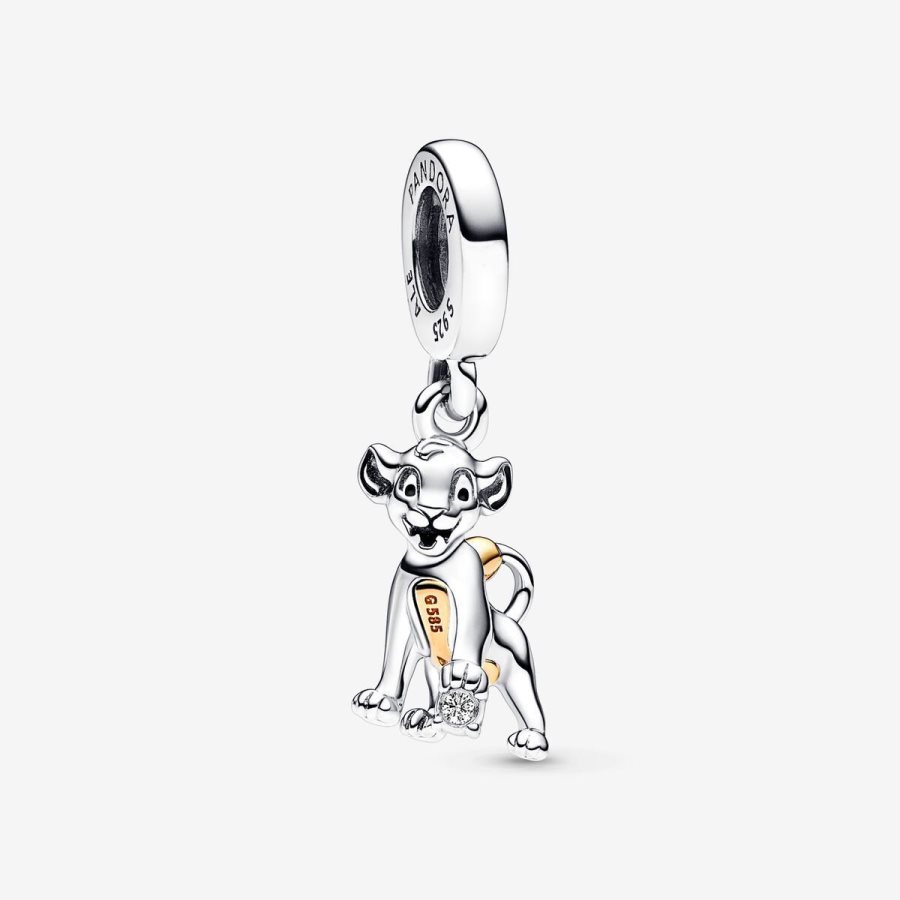 Pandora 100th Anniversary Simba Lab-grown Diamond Dangle Charm Renkli | 438-QUKSMF
