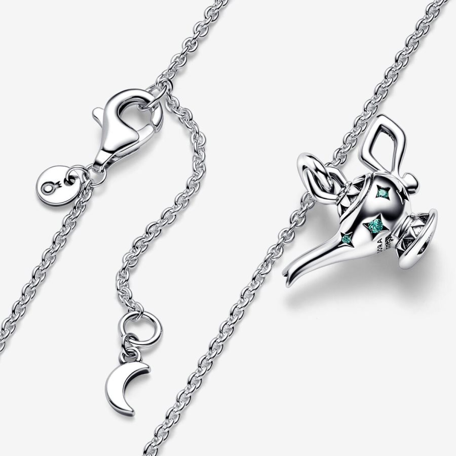 Pandora Aladdin Magic Lamp Pendant Collier Necklace Gümüş | 639-FAMYBP