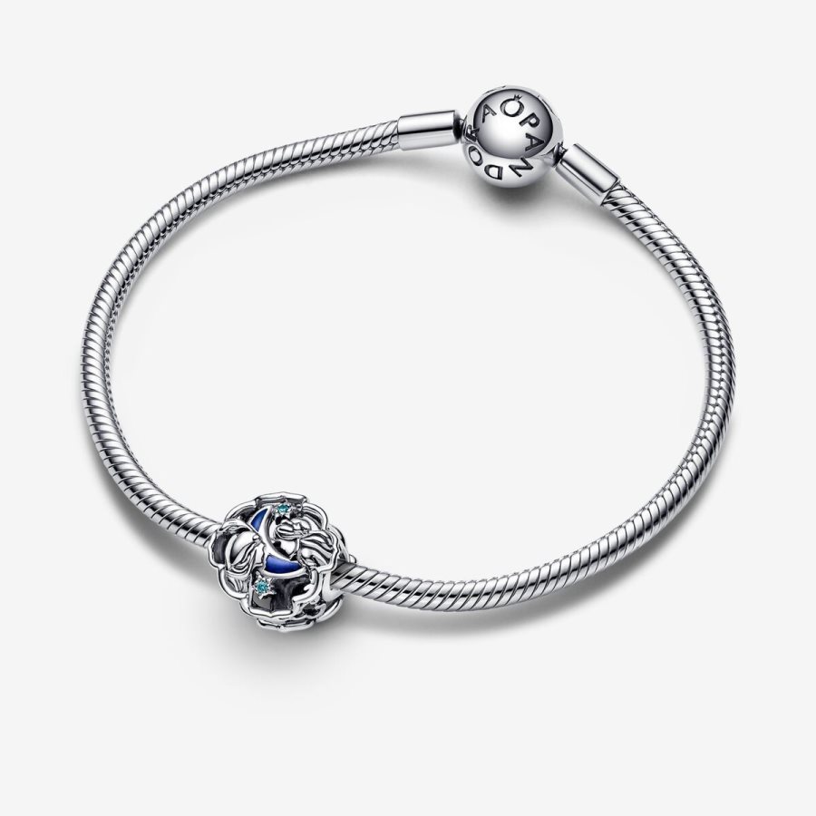 Pandora Aladdin, Princess Jasmine & Genie Glow-in-the-dark Charm Gümüş | 924-HGNYSW