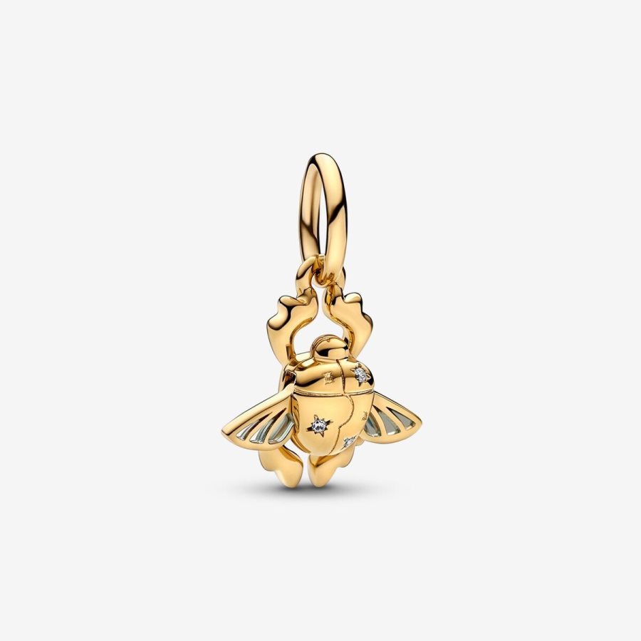 Pandora Aladdin Scarab Beetle Dangle Charm Altın | 726-GWMIDE