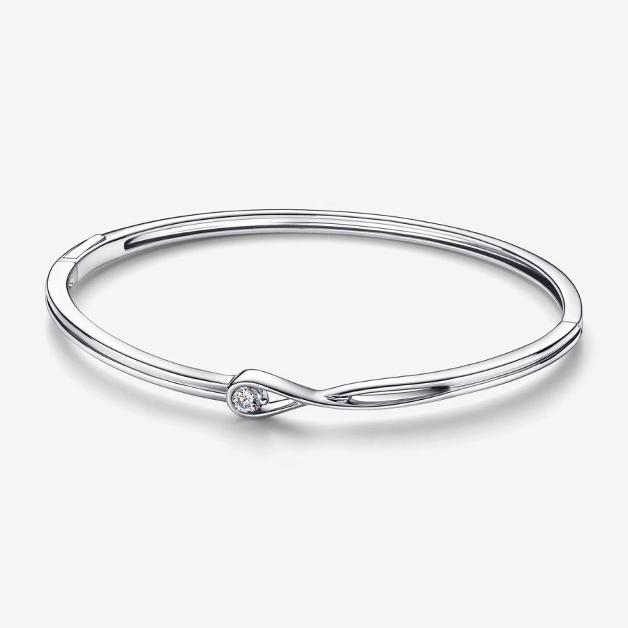 Pandora Bangle 0.15 carat tw Sterling Silver Gümüş | 704-BQSWMK