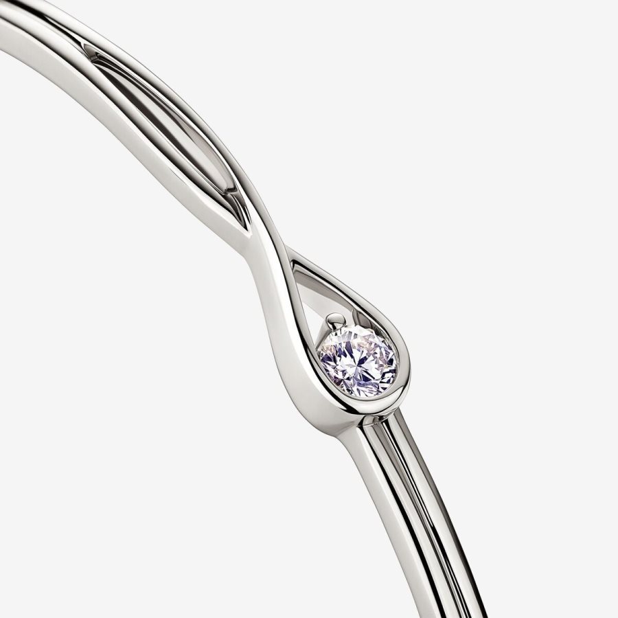 Pandora Bangle 0.25 carat tw 14k White Gold Beyaz Altın | 481-FOPBWY