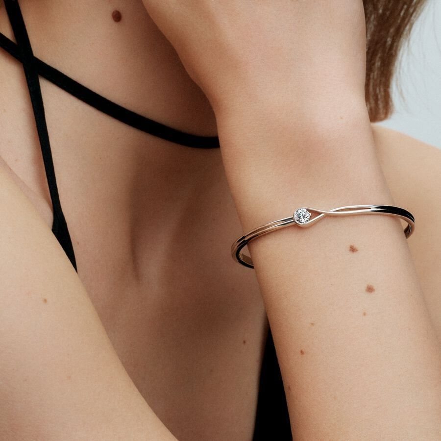 Pandora Bangle 0.50 carat tw 14k White Gold Beyaz Altın | 742-PCQXHZ