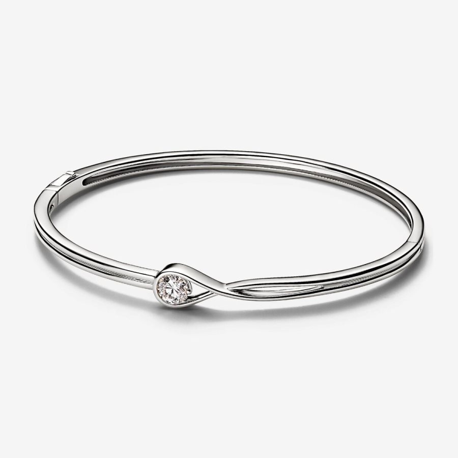 Pandora Bangle 0.50 carat tw 14k White Gold Beyaz Altın | 742-PCQXHZ