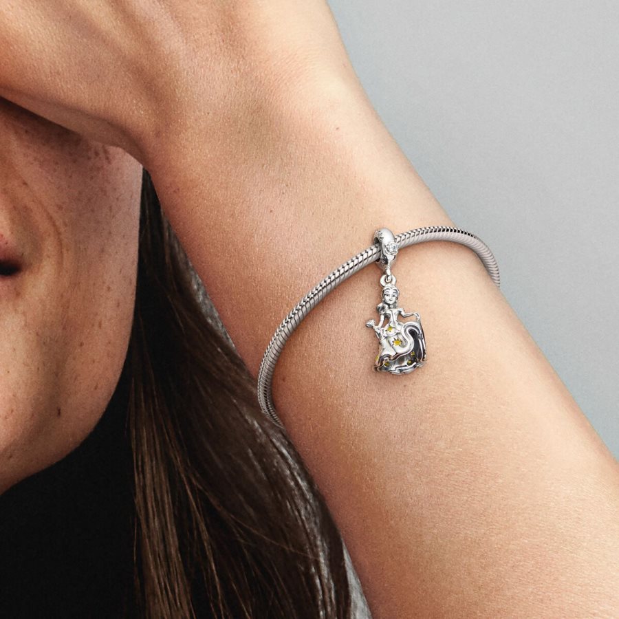 Pandora Beauty and the Beast Dancing Belle Dangle Charm Gümüş | 425-VPHKON