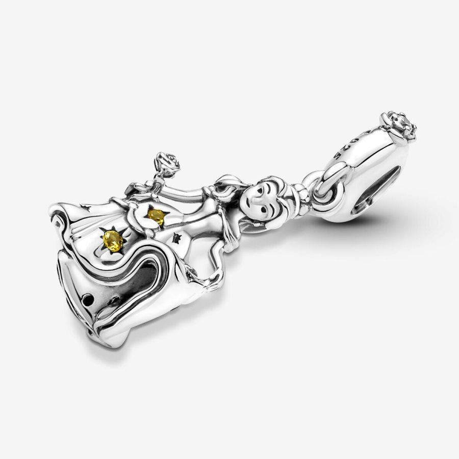 Pandora Beauty and the Beast Dancing Belle Dangle Charm Gümüş | 425-VPHKON