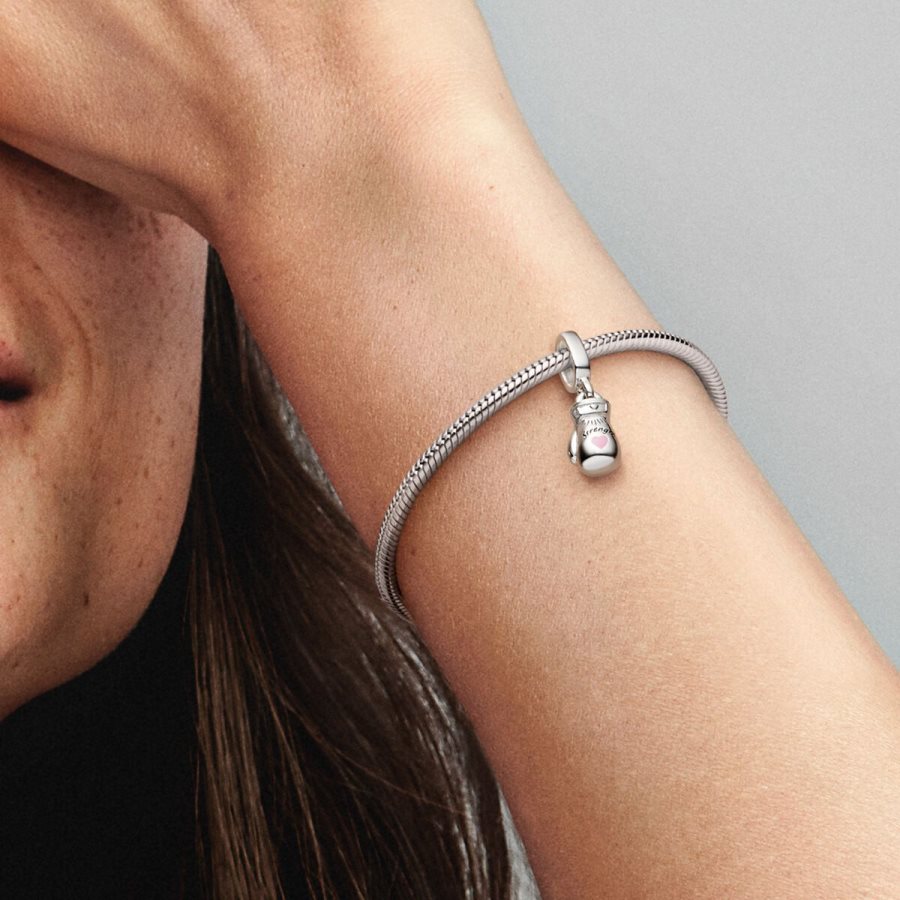 Pandora Boxing Glove Dangle Charm Gümüş | 367-KSVWNL