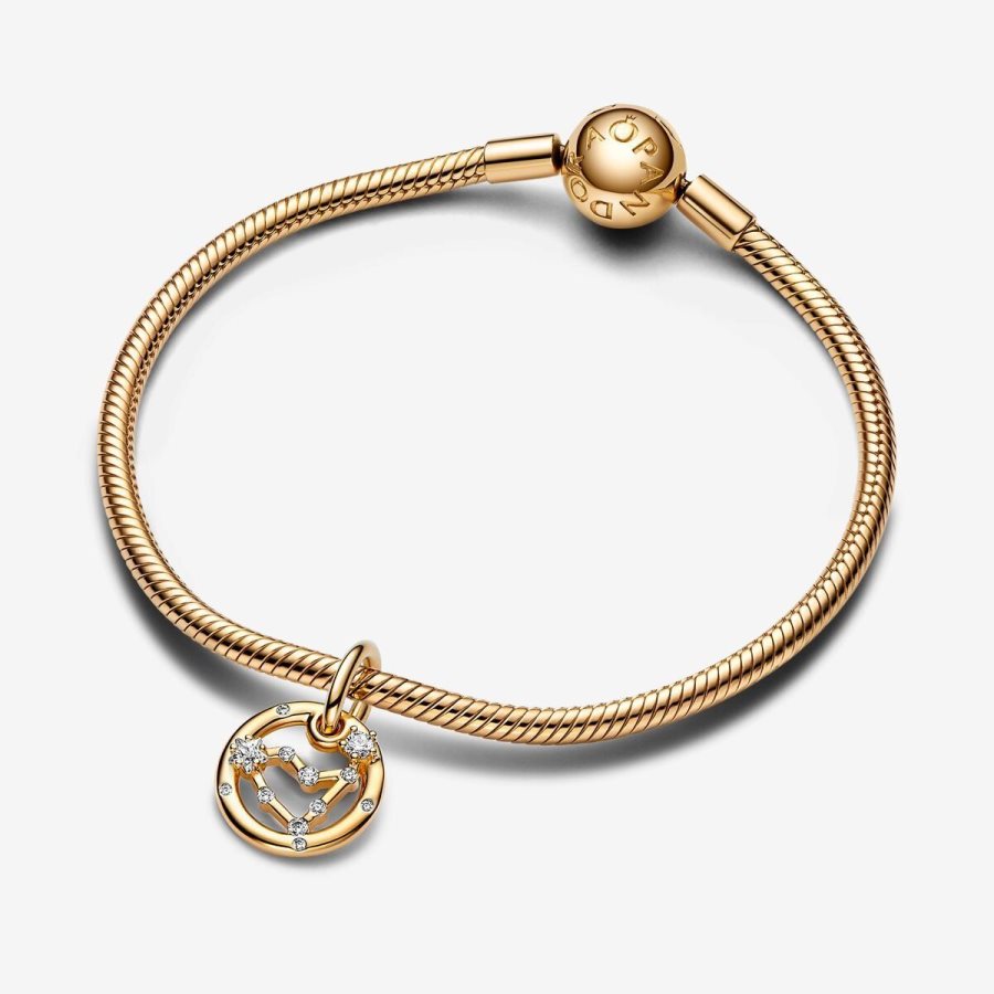 Pandora Capricorn Zodiac Dangle Charm Altın | 413-LPFZQO