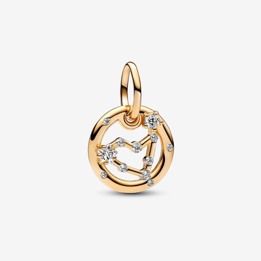 Pandora Capricorn Zodiac Dangle Charm Altın | 413-LPFZQO