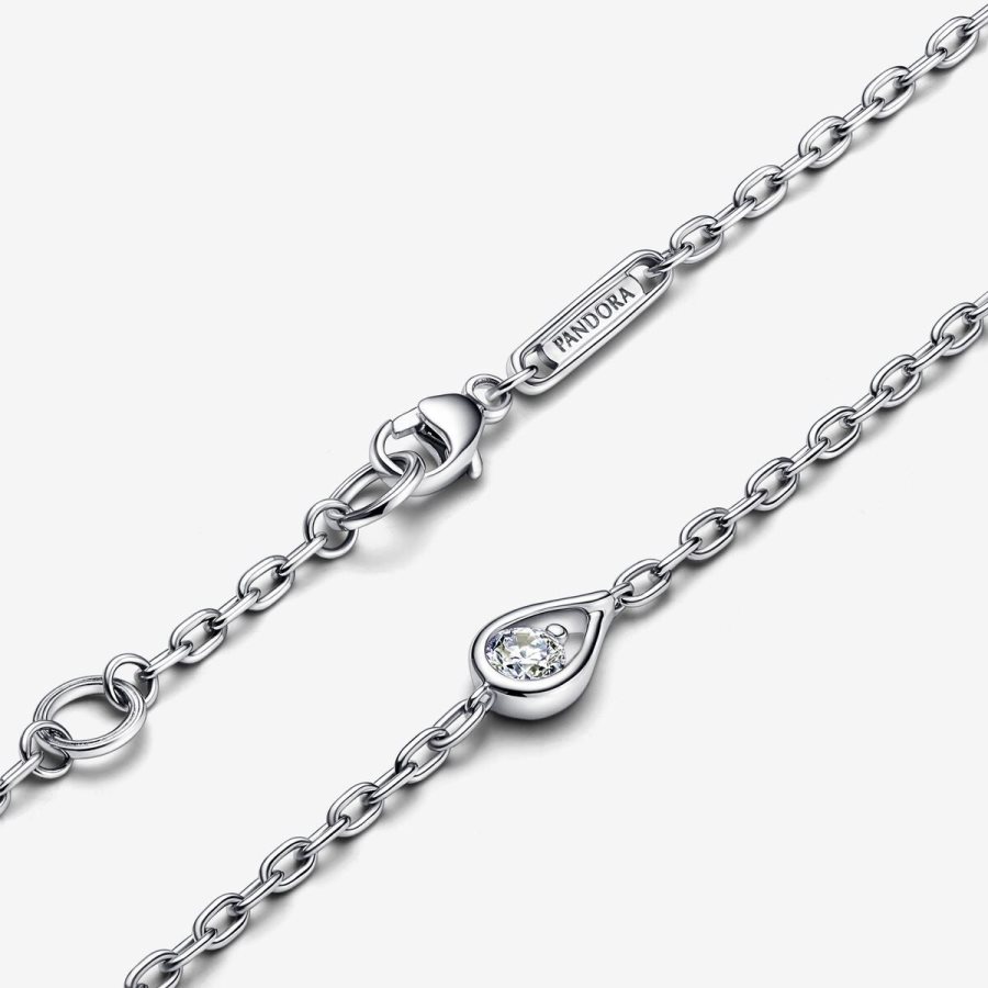Pandora Chain Bracelet 0.15 carat tw Sterling Silver Gümüş | 309-HXBZJL