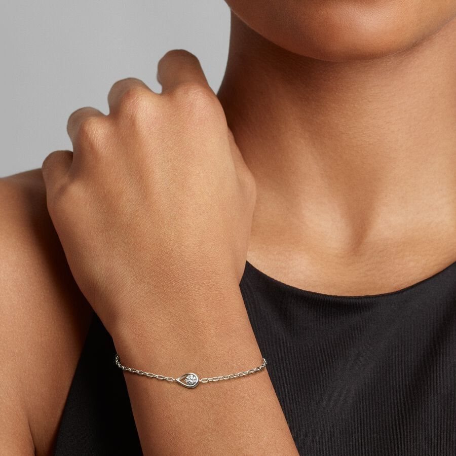 Pandora Chain Bracelet 0.25 carat tw Sterling Silver Gümüş | 807-IXTEJO