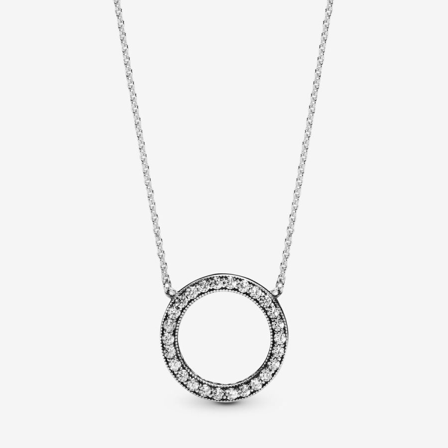 Pandora Circle of Sparkle Necklace Gümüş | 195-HBEPSR