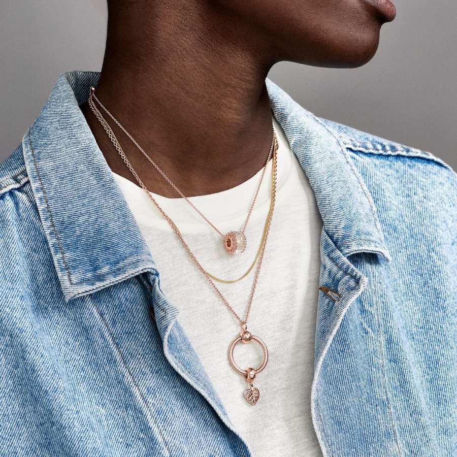 Pandora Curb Chain Necklace Altın | 823-UXSIAH