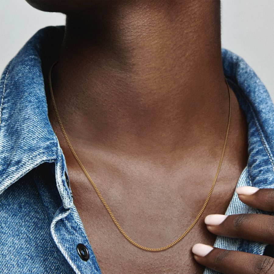 Pandora Curb Chain Necklace Altın | 823-UXSIAH