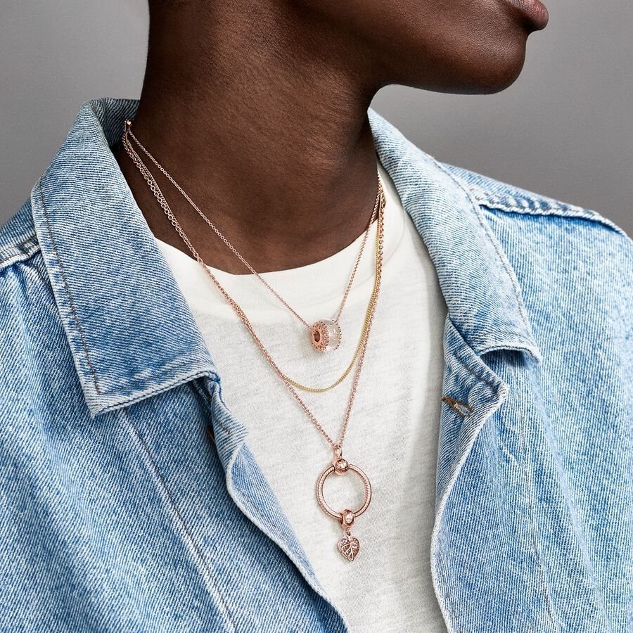 Pandora Curb Chain Necklace Altın | 823-UXSIAH