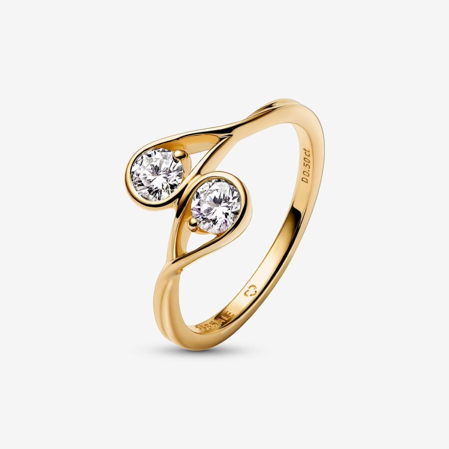 Pandora Double Facing Ring 0.50 carat tw 14k Gold Altın | 937-ILWPQN
