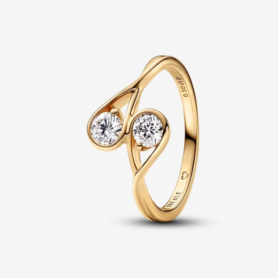 Pandora Double Facing Ring 0.50 carat tw 14k Gold Altın | 937-ILWPQN