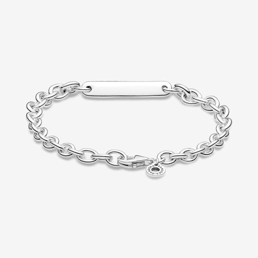 Pandora Engravable Bar Link Bracelet Gümüş | 109-WGTPIK