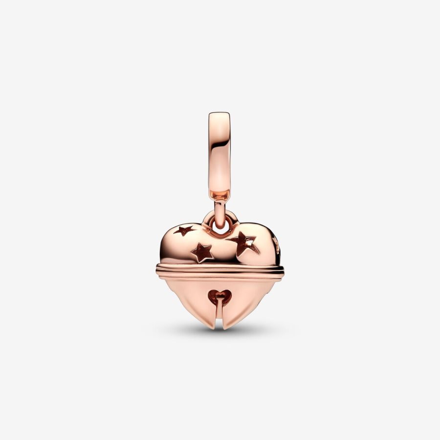 Pandora Festive Bell Dangle Charm Pembe Altın | 285-JFUENK