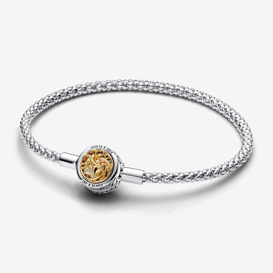 Pandora Game of Thrones House Sigil Clasp Moments Studded Chain Bracelet Renkli | 752-YSFBDT