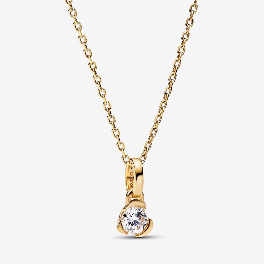 Pandora Heart Pendant 0.25 carat tw 14k Gold Altın | 370-HRWZXI