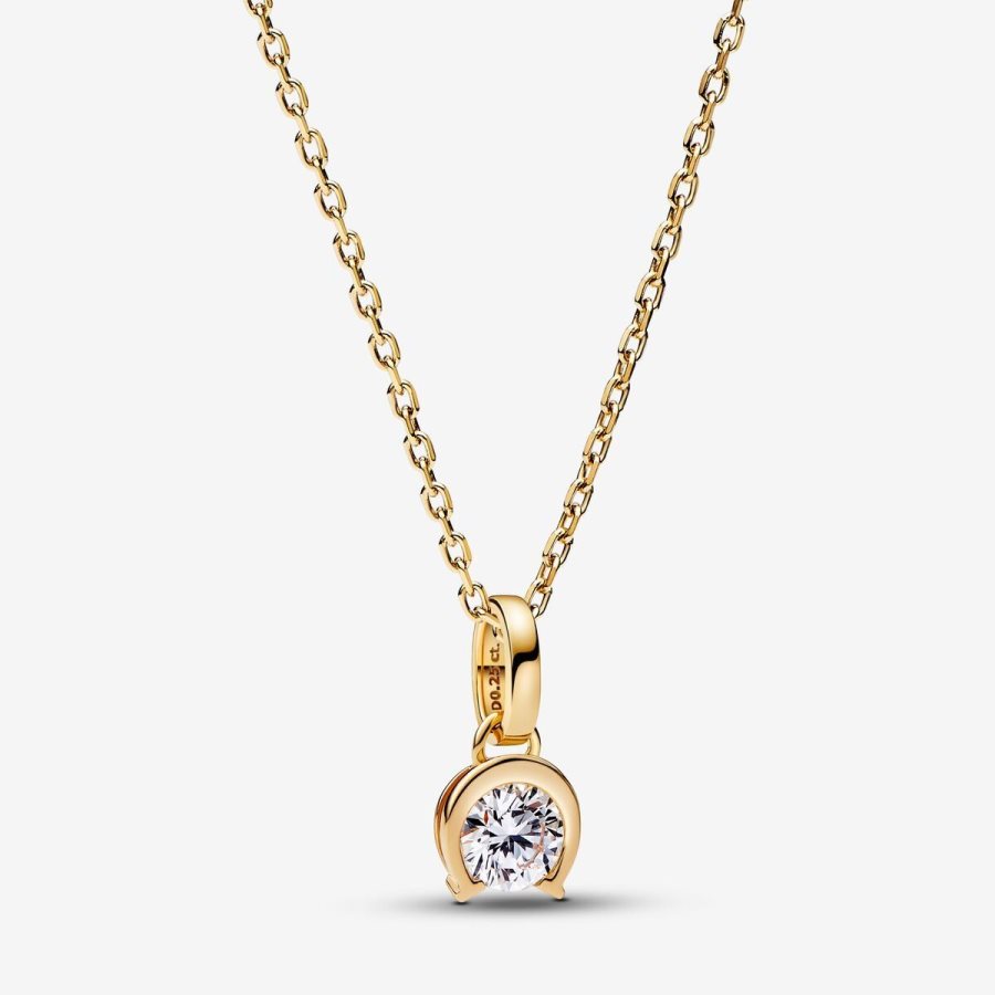 Pandora Horseshoe Pendant 0.25 carat tw 14k Gold Altın | 193-MDJXGV