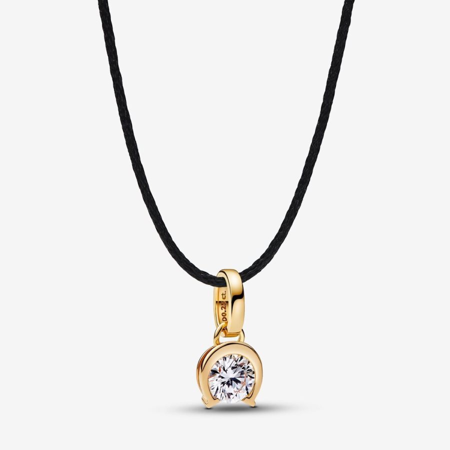 Pandora Horseshoe Pendant 0.25 carat tw 14k Gold Altın | 193-MDJXGV