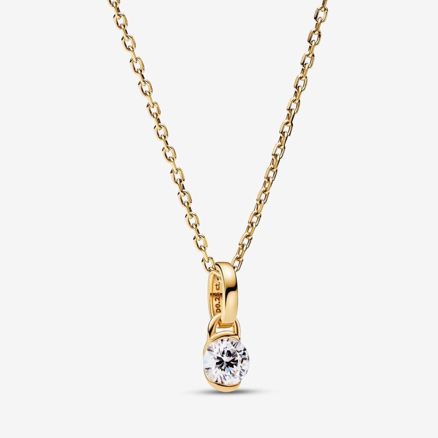 Pandora Infinity Pendant 0.25 carat tw 14k Gold Altın | 406-HISROV