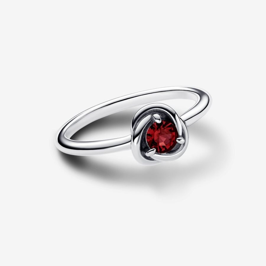 Pandora July True Red Eternity Circle Ring Gümüş | 974-HYUCRD