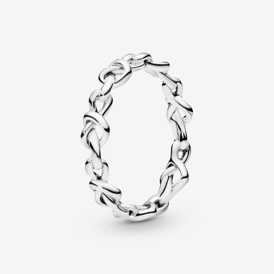 Pandora Knotted Hearts Ring Renkli | 246-GWUVBQ