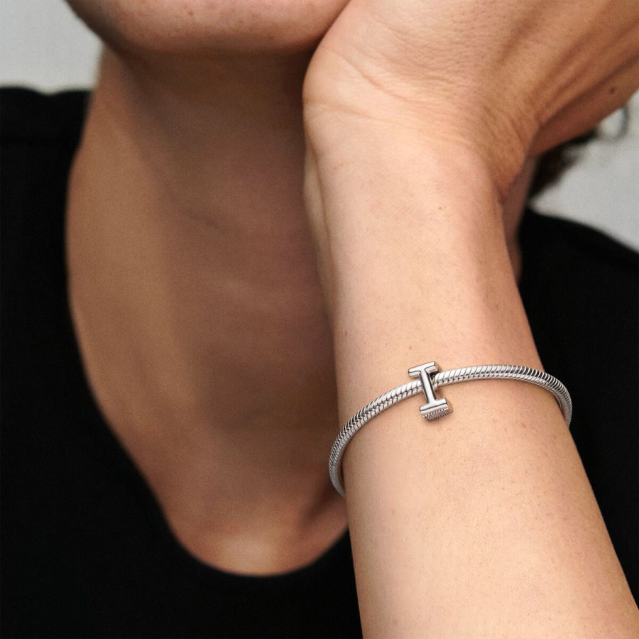 Pandora Letter I Alphabet Charm Gümüş | 738-VXULBH