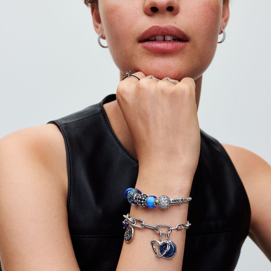 Pandora ME Black Chakra Heart Ring Gümüş | 240-OPKZCF