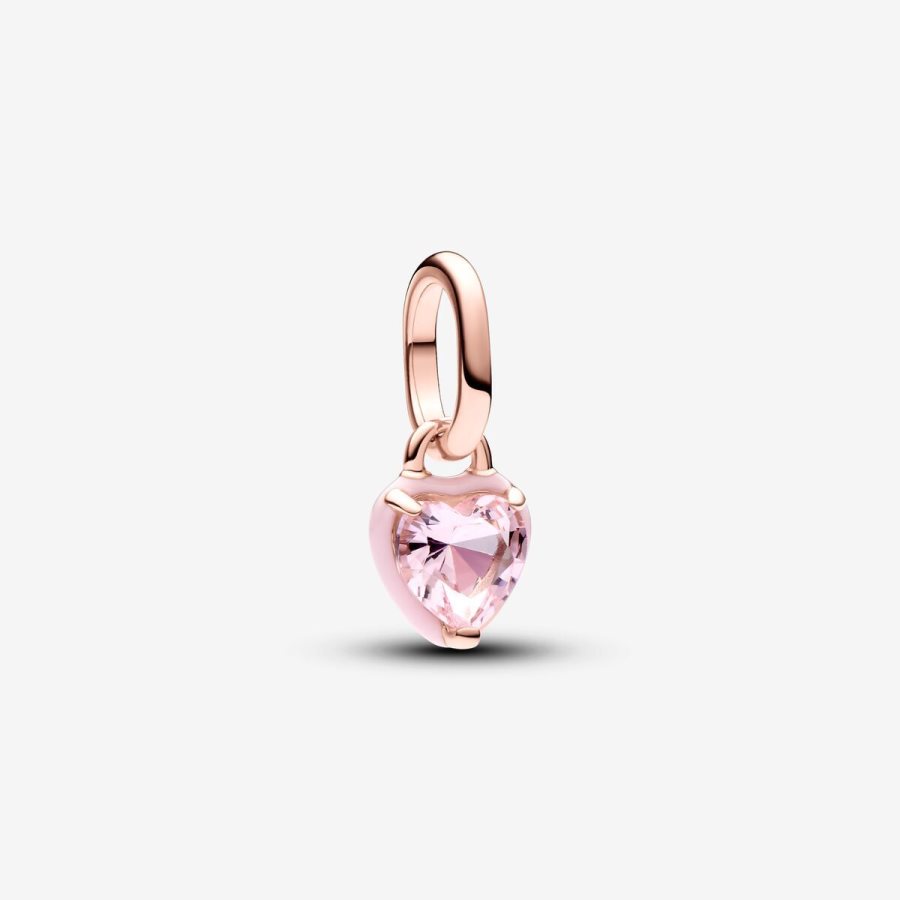 Pandora ME Pink Chakra Heart Mini Dangle Charm Pembe Altın | 732-FEMKDV