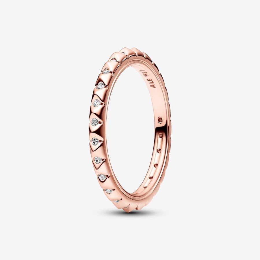 Pandora ME Pyramids Ring Pembe Altın | 570-WJTFGV
