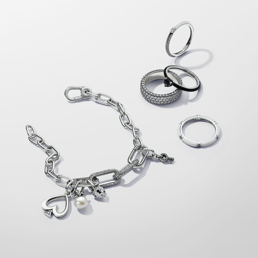 Pandora ME Styling Pave Double Link Gümüş | 301-WMBPYN