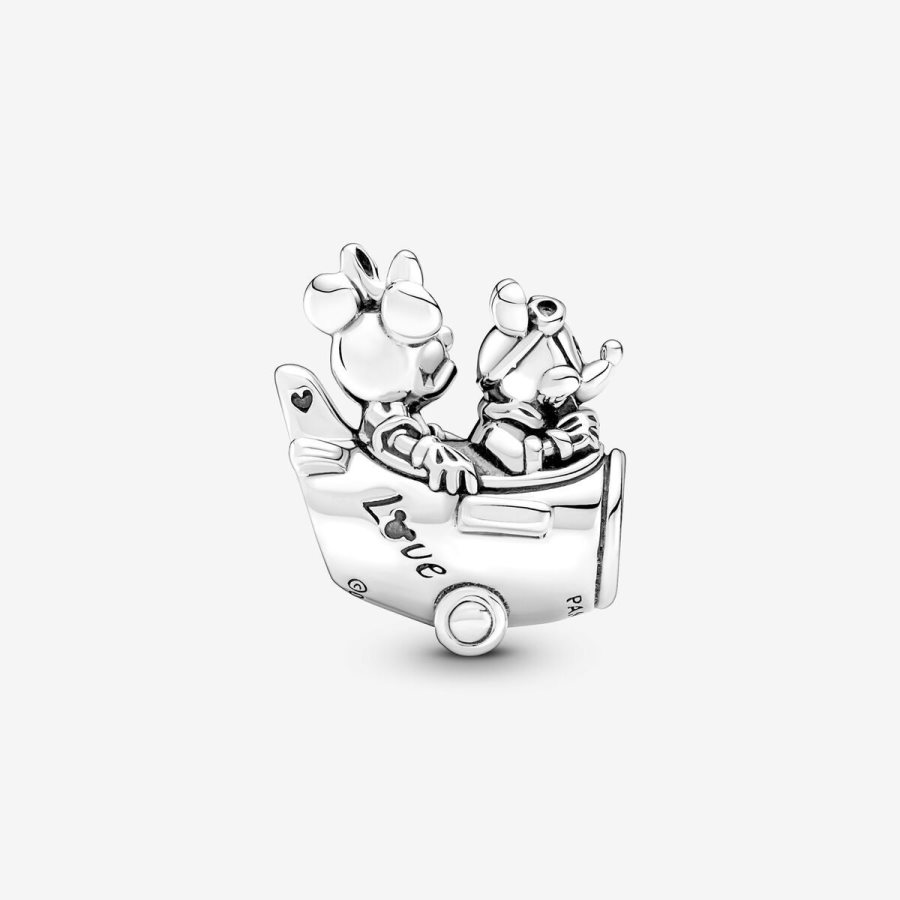 Pandora Mickey Mouse Airplane Charm Gümüş | 427-KPLBYV