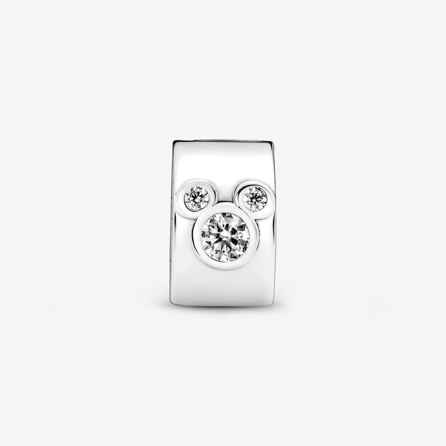 Pandora Mickey Mouse Clip Charm Gümüş | 940-DNFQWP