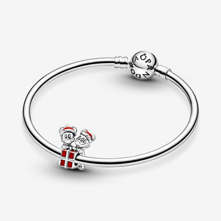 Pandora Mickey Mouse and Minnie Mouse Present Charm Gümüş | 013-JORYBU