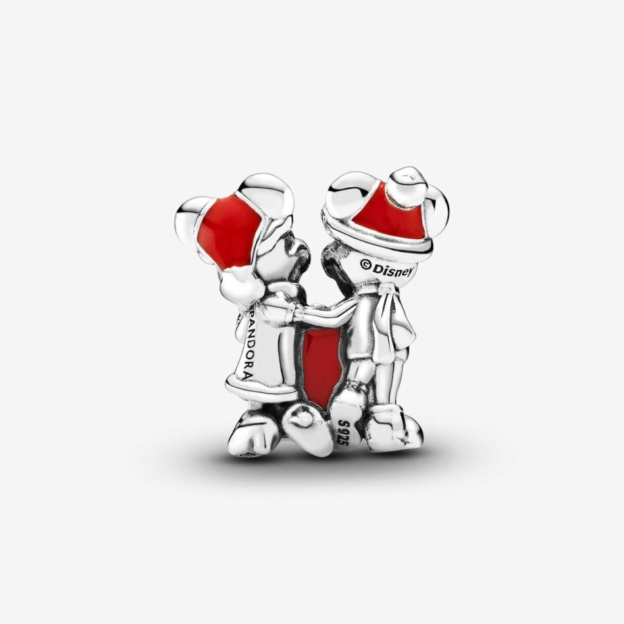 Pandora Mickey Mouse and Minnie Mouse Present Charm Gümüş | 013-JORYBU