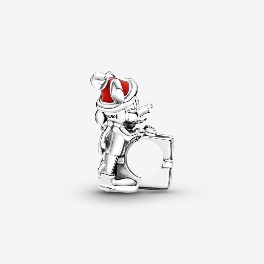 Pandora Mickey Mouse and Minnie Mouse Present Charm Gümüş | 013-JORYBU