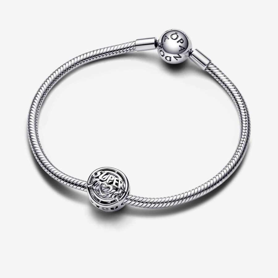 Pandora Mom Hero Openwork Charm Gümüş | 461-GHOXPT