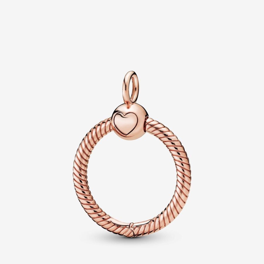 Pandora Moments Small O Pendant Pembe Altın | 764-VUASHG