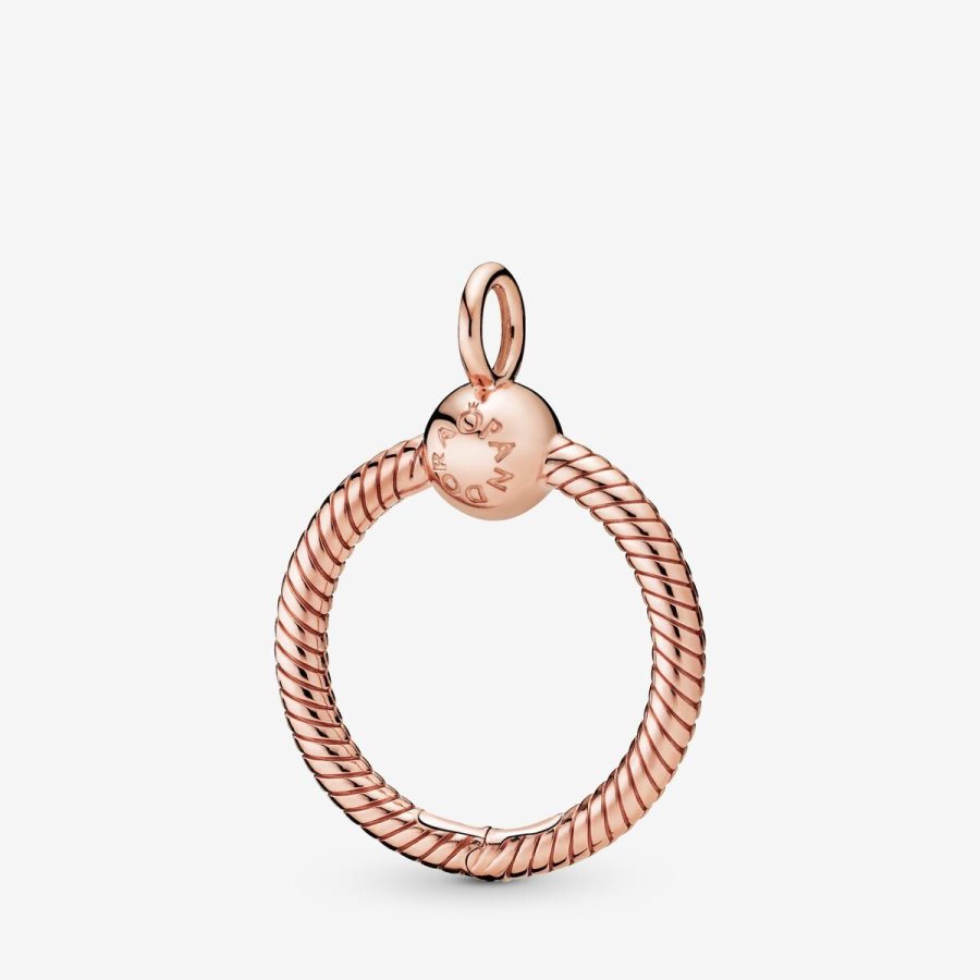 Pandora Moments Small O Pendant Pembe Altın | 764-VUASHG