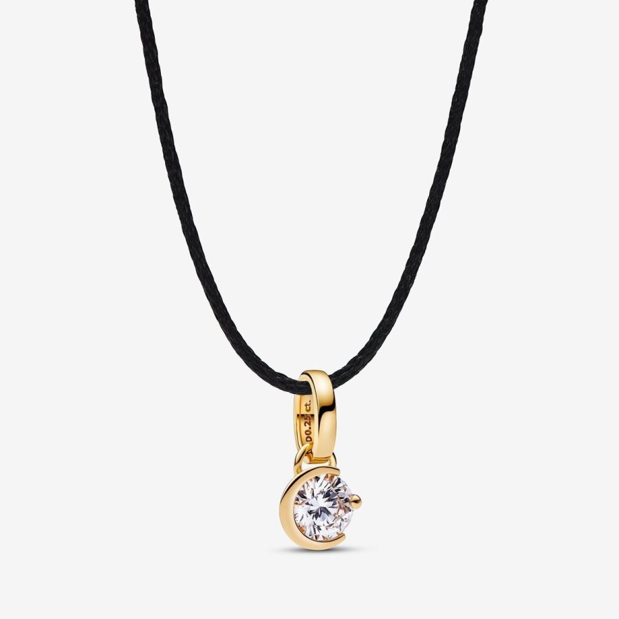 Pandora Moon Pendant 0.25 carat tw 14k Gold Altın | 573-VLDRKG